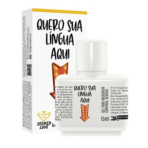 Quero Sua Língua Aqui Kit Com Tatuagem Temporária E Gel Térmico Beijável 15ml Segred Love - Açai