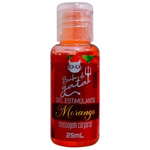 Gel Beijável Para Massagem Estimulante 25ml Banho De Gata - Morango
