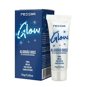 Glow Gel De Massagem Corporal Com Glitter 10g Pessini - Algodão Doce