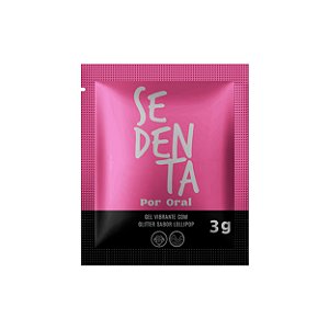 Sedenta Por Oral Gel Vibrante Com Glitter E Sabor Sache 3g Pepper Blend - Lollipop