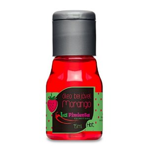 óleo Beijável Hot 15ml La Pimienta - Morango
