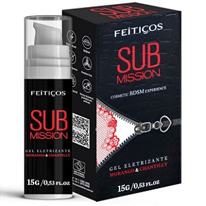 Submission Gel Eletrizante Cosmetic Bdsm Experience 15gr Feitiços - Morango Com Chantilly