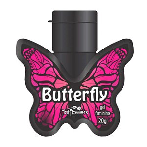 Butterfly Gel Feminino Que Vibra 20g Hot Flowers - Cereja