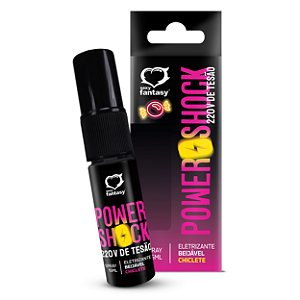 Spray Eletrizante Power Shock 220v De Tesão 15ml Sexy Fantasy - Chiclete