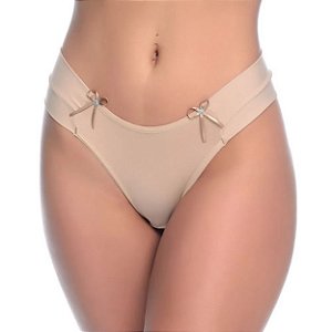 Calcinha Em Microfibra Fio Dental Lisa Com Cós Largo Rexton - Chocolate - P