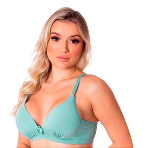 Sutiã Conforto Liso Em Microfibra Patitex - Verde - GG