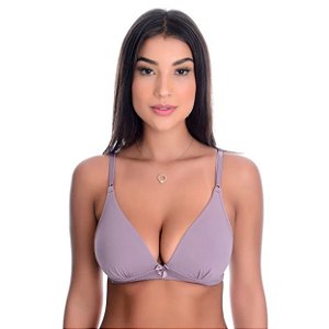 Sutiã Conforto Liso Em Microfibra Patitex - Lilas - GG
