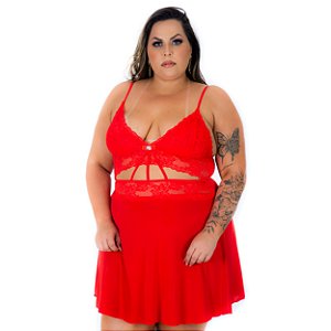 Camisola Joyce Plus Size Pimenta Sexy - Vermelho - XGG