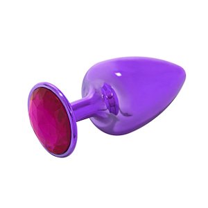 Plug M Em Metal Com Pedra Hard - Lilas