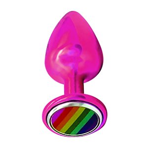 Plug Anal De Metal Pequeno Pride Lgbt Hard - Vermelho
