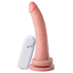 Pênis Com Vibrador E Ventosa 18,3 X 4,2 Cm Soulsex - Bege