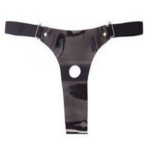 Cinta Para Prótese 01 Furo Verniz Dominatrixxx - Preto