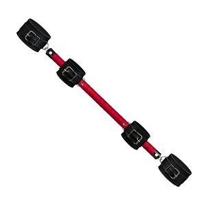 Separador Duo Vermelho 60cm Com Algemas E Tornozeleiras La Pimienta - Vermelho