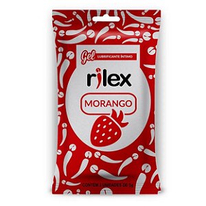 Gel Lubrificante Aromático Em Sachê Com 03 Unidades 5g Rilex - Morango