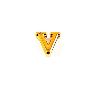 Letras Em Abs Dourado Com Strass Para Personalização Hard - V
