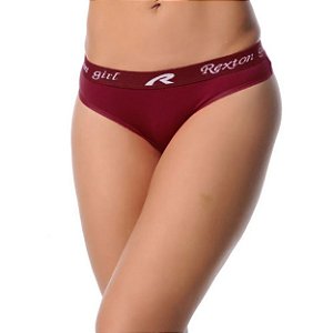Calcinha Cotton Lisa Com Elástico Cós Largo Rexton - Pink - G