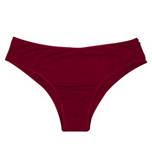 Calcinha Microfibra Lisa Modelo Tanga Com Lateral Fina Rexton - Vinho - P