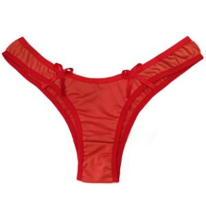 Calcinha Microfibra Lisa Modelo Tanga Rexton - Vermelho - M