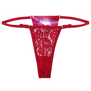 Tanga Led Pisca Pisca Com Lacinho Diversão Ao Cubo - Vermelho - M