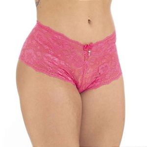 Calcinha Calesson Shortinho Em Renda Com Lacinho Patitex - Rosê - M