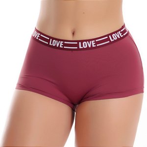 Cueca Boxer Feminina Drika Patitex - Vinho - M