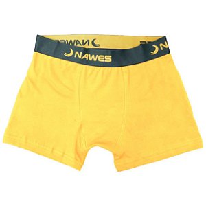 Cueca Boxer Adulto Em Cotton Nawes - Amarelo - M