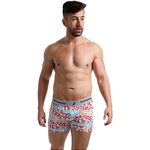 Kit Com 2 Cuecas Boxer Em Cotton Estampada Nawes - Estampada - G
