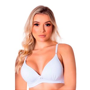 Sutiã Conforto Liso Em Microfibra Patitex - Branco - P