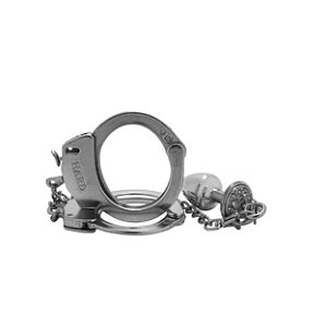 Kit Algema Com Plug Anal Pequeno Cravejado Hard - Cromado