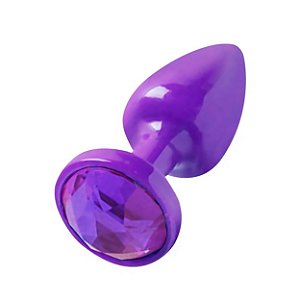 Plug Anal Roxo Com Joia Diversão Ao Cubo - Roxo