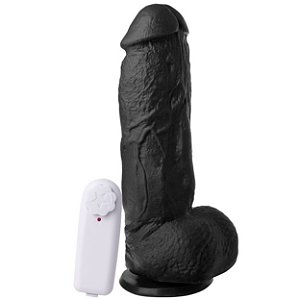 Pênis Com Vibrador E Ventosa 22 X 5 Cm Soulsex - Preto