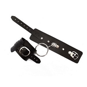 Algema Com Argola Mosquete Metal Dominatrixxx