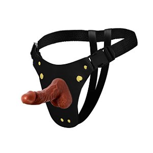 Cinta Strap On Ativa Unitária Com Consolo - Chocolate