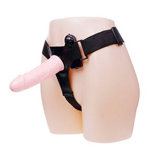 Capa Com Cinta Com Vibração Na Ponta Sexy Import - Bege