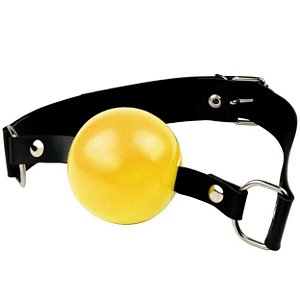 Mordaça Bola Com Alça Para Ajuste La Pimienta - Amarelo