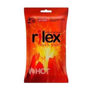 Preservativo Lubrificado Hot Com 03 Unidades Rilex