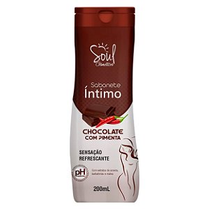 Sabonete íntimo Sensação Refrescante 200ml Soul Cosméticos - Chocolate Com Pimenta