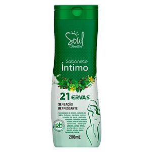 Sabonete íntimo Sensação Refrescante 200ml Soul Cosméticos - 21 Ervas