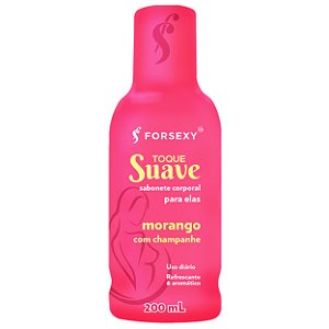 Toque Suave Sabonete Corporal 200ml For Sexy - Morango Com Champanhe