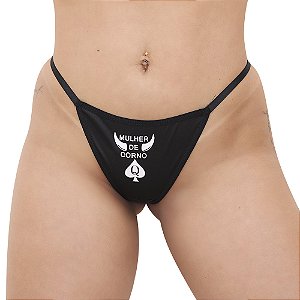 Calcinhas Personalizadas Com Frases Picantes Moda Apimentada - Frase Mulher De Corno