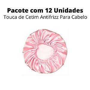 Touca de Cetim Antifrizz Para Cabelo Atacado Box 12 Unidades