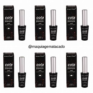 Kit 06 Unidades Cola para Cílios Macrilan Preta CA-002