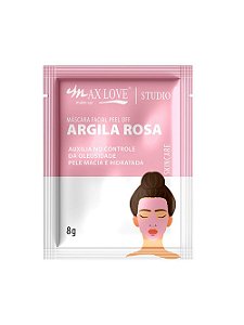 Máscara Facial Peel Off Argila Rosa Sachê 8g Max Love