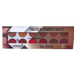 Paleta de Sombras Matte 12 Cores Seu Estilo Ludurana B00221