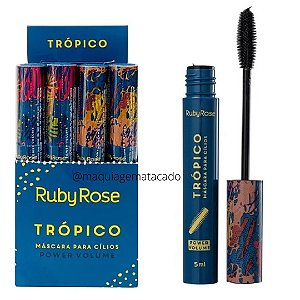 Máscara Para Cílios Trópico Power Volume Ruby Rose HB501 Atacado Box 12 Unidades