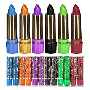 Batom 24 Horas Mágico Coloridos Bella Femme BF10016 Atacado Box 12 Unidades