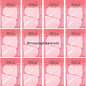 Esponja Para Pó Triangular com 02 Unidades QBM512 Atacado Box com 12 Kits