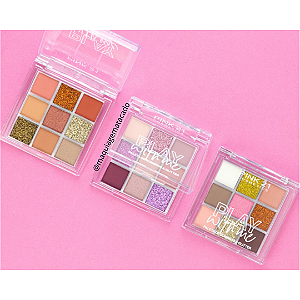 Kit 03 Unidades Paleta de Sombras e Glitter Play Whith Me Pink 21 CS4251