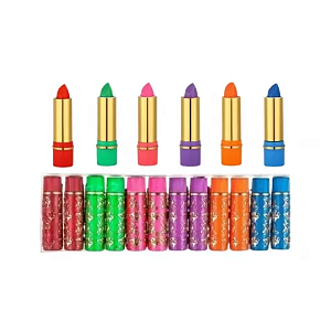 Batom 24 Horas Mágico Coloridos Mia Make Atacado Box 12 Unidades 375