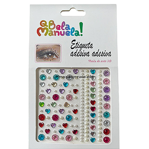 Adesivo Auto Colante Para Rosto, Unhas e Cabelo Carnaval QBM762 Modelo 06